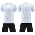 thumbnail image 2 of LJEFF Kids 2PC Soccer Uniform Set, Short Sleeve Elastic Waist Summer Quick Dry Boy Sports Outfit White Size 26, 2 of 5