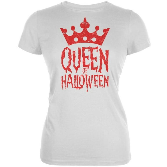 Halloween Queen Of Halloween White Juniors Soft T-Shirt - 2X-Large