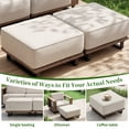 thumbnail image 5 of Ebello Outdoor Sofas & Sectionals - 4 Seater Wicker Sofa and 2 Ottomans Gathering Seating with Thick Cushions Brown & Beige - 4S-18, 5 of 8
