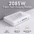 thumbnail image 4 of 2085W Charging Station for Multiple Devices - ETEPEHI 7-Port Fast Charger - 2 AC Outlets, 2 USB-C PD 20W & 3 USB-A 15W, Desktop Charging Hub for Laptop Phone Tablet, 4 of 7