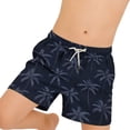 thumbnail image 4 of Zpanxa Kids Shorts Polyester Spandex Print Pattern with Drawstring Elastic Waistband Casual Swim Trunks 8-9 Years, 4 of 7