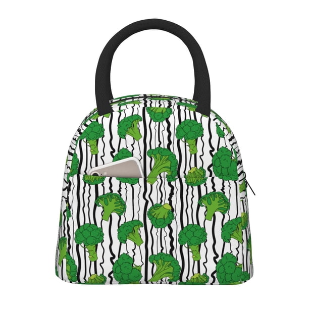 Disketp Broccoli 2 Bolsa Térmica para Almuerzo, Lonchera con Abertura Amplia y Gran Capacidad, Organizador Reutilizable para Mujeres, Hombres y Adultos