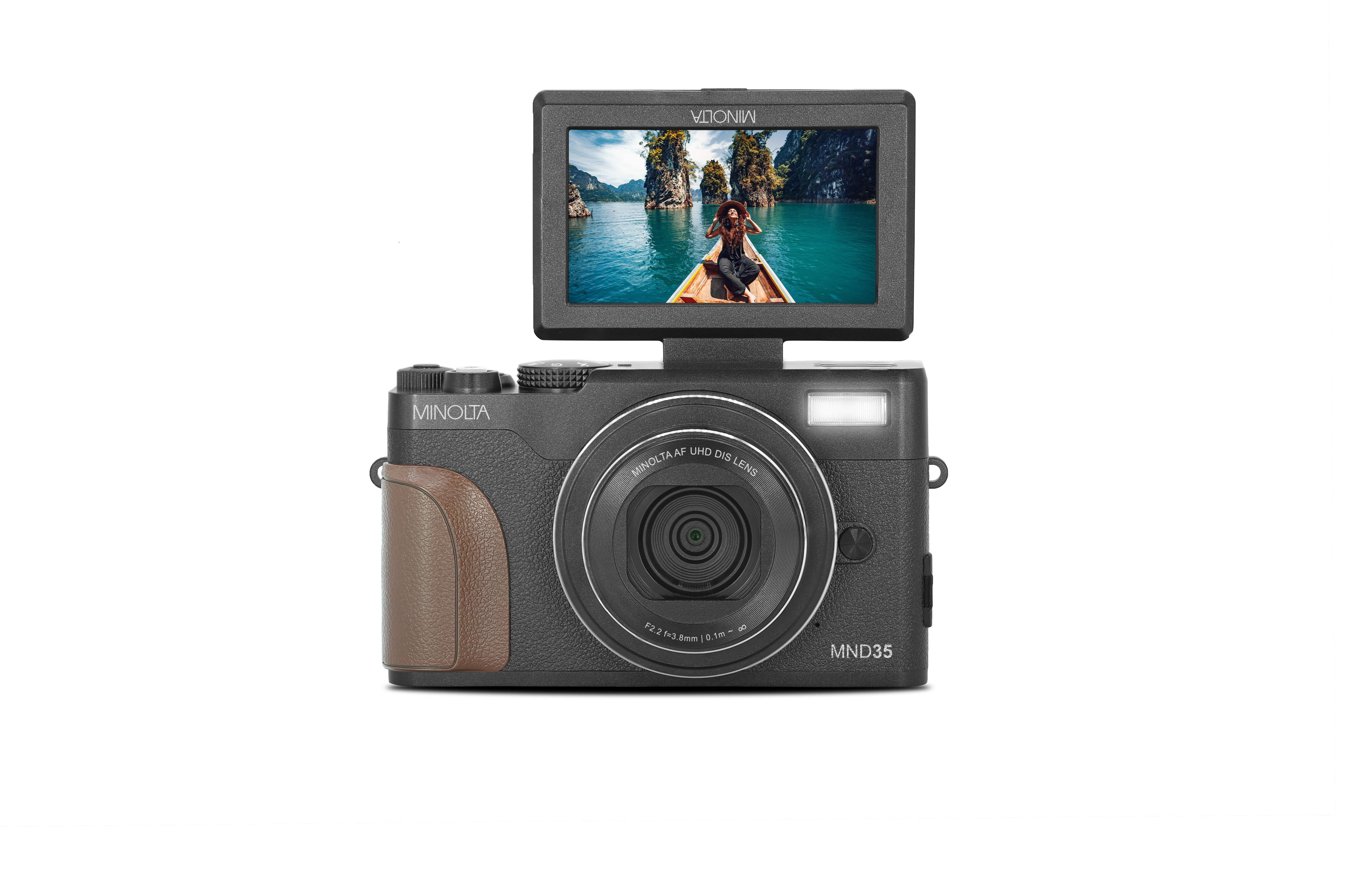 Minolta MND35 64MP 4K Ultra HD Wi-Fi Digital Camera, Black