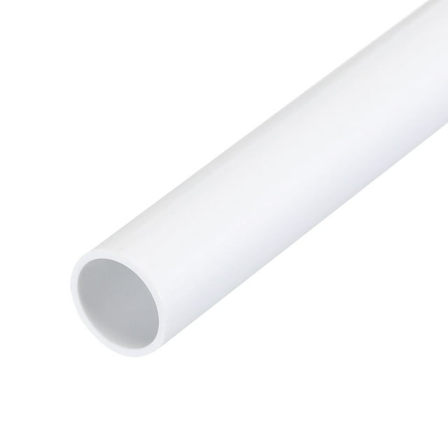 Uxcell Rigid Round Pipe White 0.39 x 0.47"(ID*OD) High Impact for Water Pipe Crafts Cable Sleeve