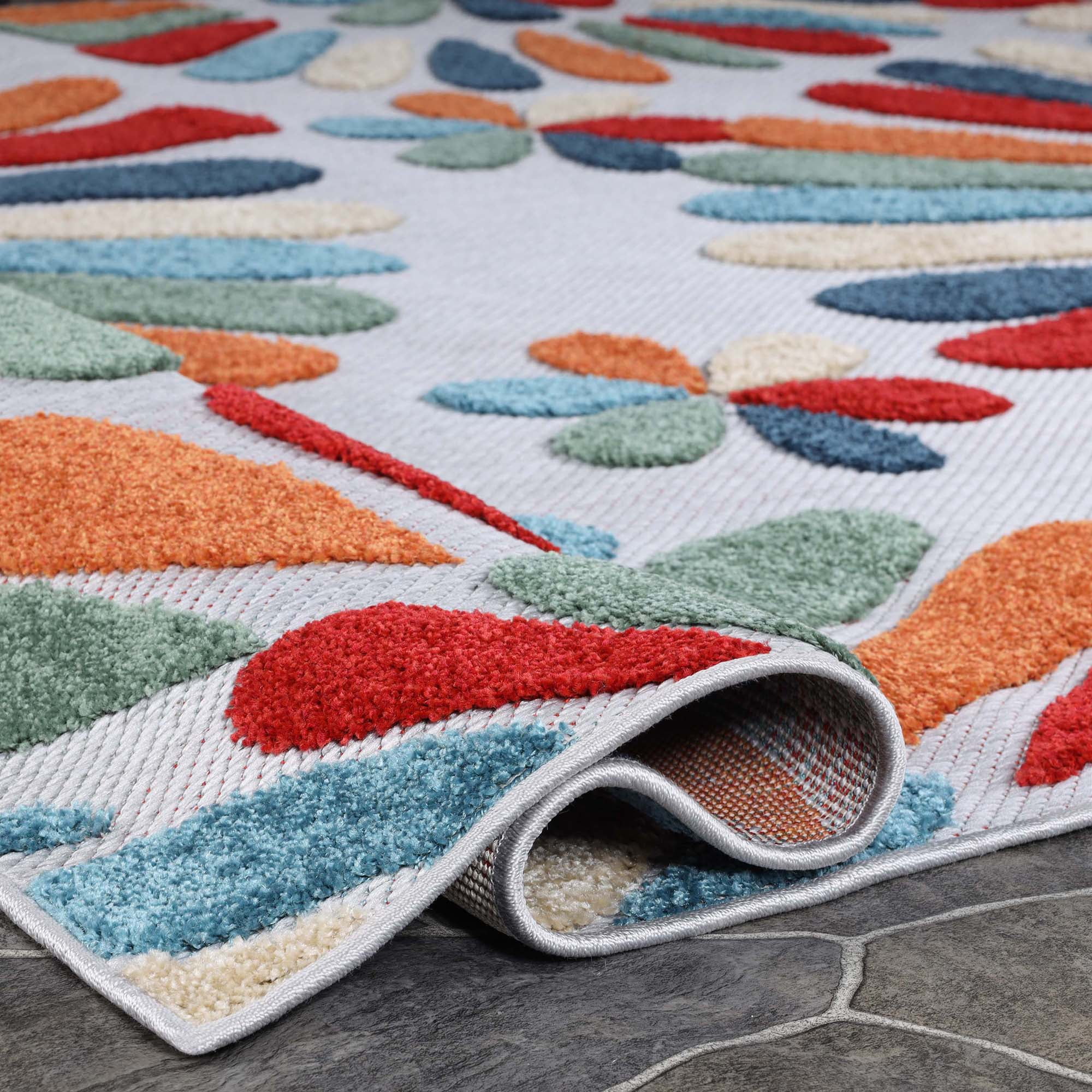 Superior Chevron Indoor Area Rug, 5' x 8', Stone