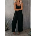 thumbnail image 4 of Dokotoo Women's Black Jumpsuits Loose Sleeveless Adjustable Strap Long Romper with Side Pockets Size 2X-Large US 18-20, 4 of 7