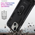 thumbnail image 5 of CoverON For Apple iPhone 13 Ring Case, Kickstand Rugged Phone Cover Magnetic Car Mount Compatible - Black, 5 of 10