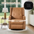 thumbnail image 3 of Bonzy Home Swivel Rocking Chair, Rocker Recliner Chair, Glider Chair, Manual Recliner for & Living Room，Brown, 3 of 9