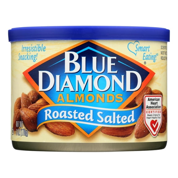 Blue Diamond Roasted Salted Almonds - 6 OZ - Case of 12