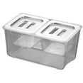 thumbnail image 4 of perfk Chilled Condiment Server with Containers for Hot Dog Station Parties Taco Bars 2 compartments, 4 of 9