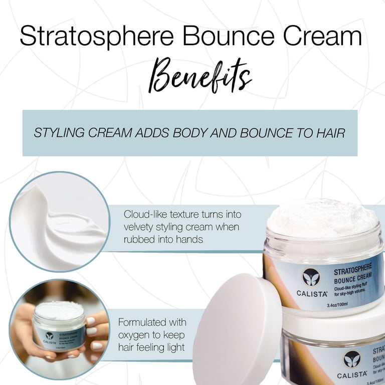 Calista Stratosphere Bounce Hair Styling Cream, Lightweight, 3.4