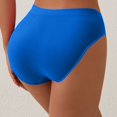 thumbnail image 4 of Lunuaoe Women's Seamless Cotton Bikini Briefs, Low-Mid Waist Solid Color Underwear, Thin Breathable Panties, 4 of 5