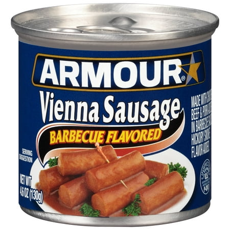 (4 Pack) Armour Barbecue Flavored Vienna Sausage, 4.6 oz (Best Non Pork Sausage)
