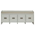 thumbnail image 2 of ACME Berci Bench in White and Beige, 2 of 8