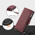 thumbnail image 5 of Dteck Wallet Case for Samsung Galaxy S22 Ultra, PU Leather Zipper Flip Folio Wallet With Crossbody Shoulder Strap Wrist Strap Magnetic Closure Kickstand Shockproof Cover,Winered, 5 of 10