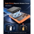 thumbnail image 3 of morfec Magsafe Portable Charger, 12000mAh Magnetic Wireless Power Bank with 20W PD Fast Charging, Slim Wireless Battery Pack Compatible with iPhone 17/16/15/14/13 Series, Black, 3 of 8