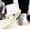 Khaki, variant on KANG Fashion Men's Solid-Color Closed-Toe Slippers Winter-Warm -Lined Slide Slippers Cozy and Breathable Indoor & Outdoor Shoes for All-Season Comfort Grey 41