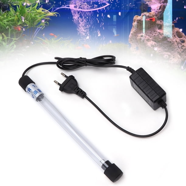 Luz Limpia Para Peceras, Esterilizador UV, Lámpara Limpia De Algas Para Acuario, Con Potentes Ventosas, Mantiene Una Buena Del Agua Y Reduce Las Algas, Para