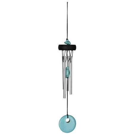 Woodstock Windchimes Precious Stones Chimes Turquoise, Wind Chimes For Outside, Wind Chimes For Garden, Patio, and Outdoor Décor, 12"L