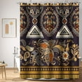 thumbnail image 2 of Indian Bohemian Shower Curtains Vintage Boho Chic Paisley Floral Pattern Modern Bathroom Decor Waterproof Polyester Fabric 72x84 Inch Shower Curtains Sets with Hooks, 2 of 6