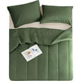 thumbnail image 4 of 5 Piece Luxury Thicker Pattern Comforter Set, 800 TC, 100% Egyptian Cotton, Twin/Twin XL Size Moss Solid Color, 4 of 6