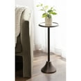 thumbnail image 3 of Kate and Laurel Sanzo Modern Pedestal Drink Table, 10 x 10 x 23, Antique Bronze, Decorative End Table with Mirrored Tabletop for Use as Small Plant Stand or Cute Martini Table, 3 of 8