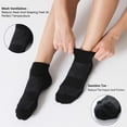 thumbnail image 4 of Pack de 6 calcetines de tobillo CelerSport para hombre con cojín, color negro, 4 of 6