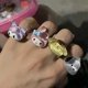 thumbnail image 2 of Cinnamorolls anillo de Anime ajustable, accesorios bonitos, HelloKittys, My Melodys, Kuromis, resina, novia, corazón de niña, juguetes, regalo, 2 of 4