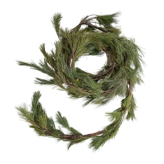 Expert Gardener 15' Green White Pine Garland Holiday Live Plant (1 Pack)