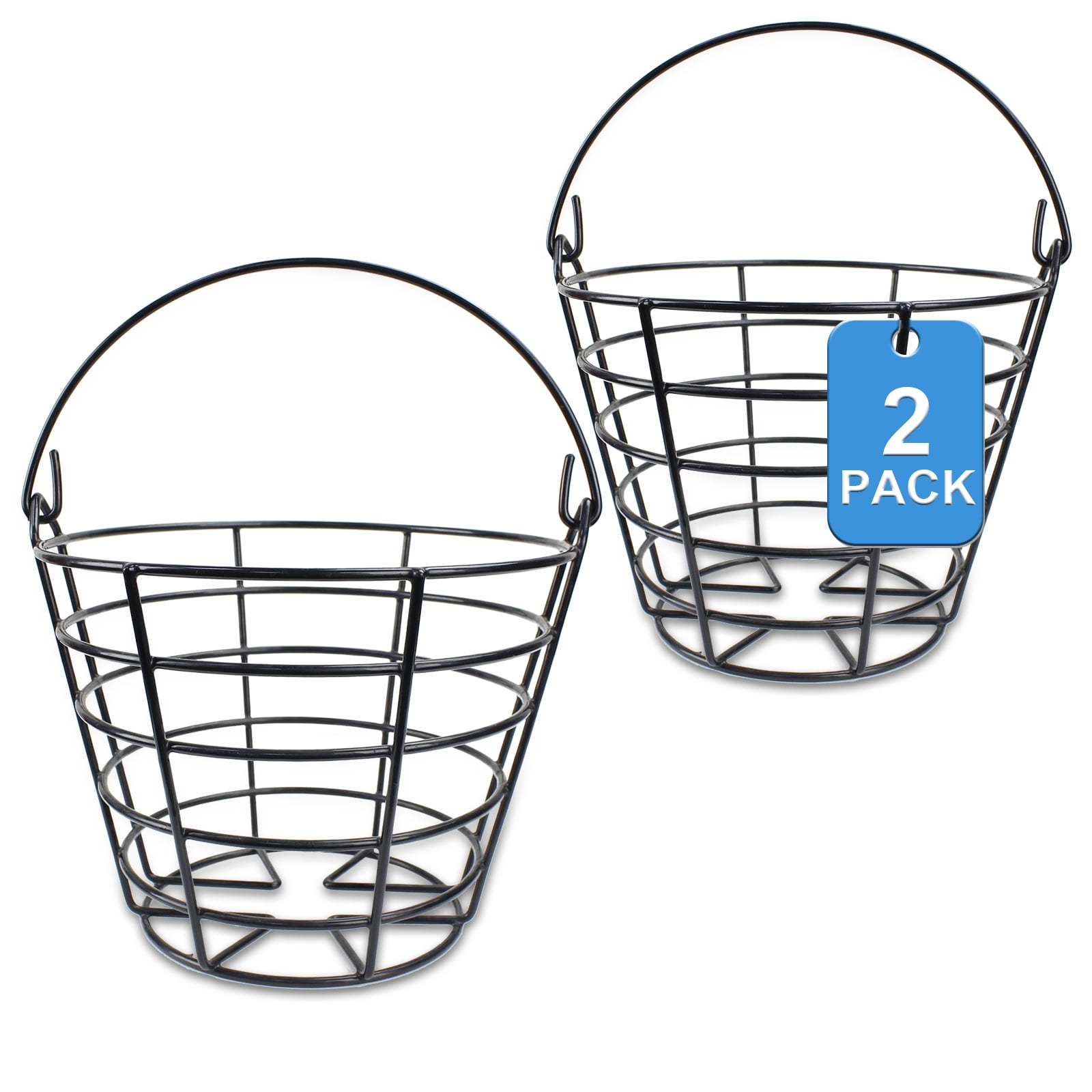 Crestgolf Golf Ball Basket Metal Range Bucket Practice Balls Storage