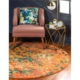thumbnail image 1 of Unique Loom 3127250 8 x 8 ft. Ivy Jardin Round Rug, Orange, 1 of 2