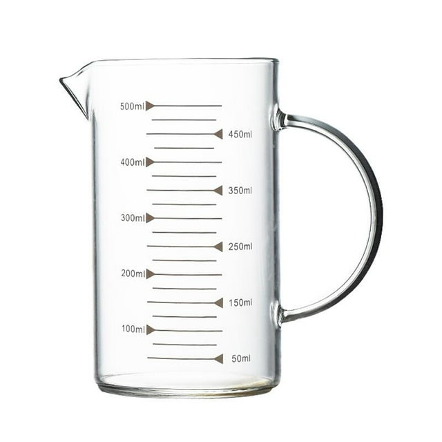 Taza medidora de de borosilicato, jarra de 250/500ml, taza medidora, herramientas para hornear Gloria Tazas de medición Hornear transparente