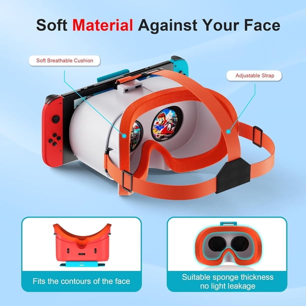 VR Headset For Nintendo Switch & Switch OLED, With Adjustable HD
