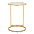 thumbnail image 6 of LumiSource Gold Metal, Clear Glass Round Zenn End Table, 6 of 9