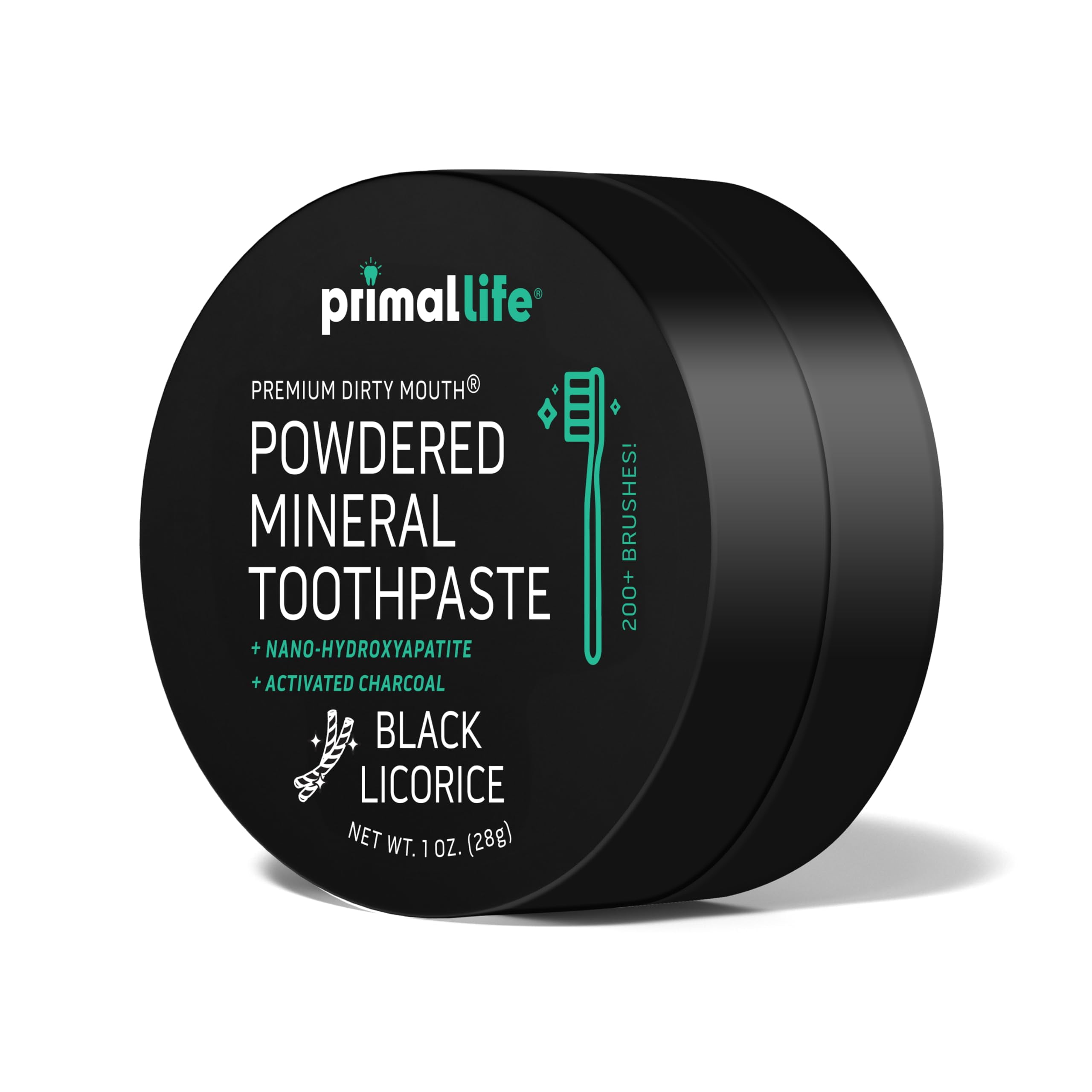Primal Life Organics Dirty Mouth Toothpowder, Charcoal Black Licorice, 1 oz