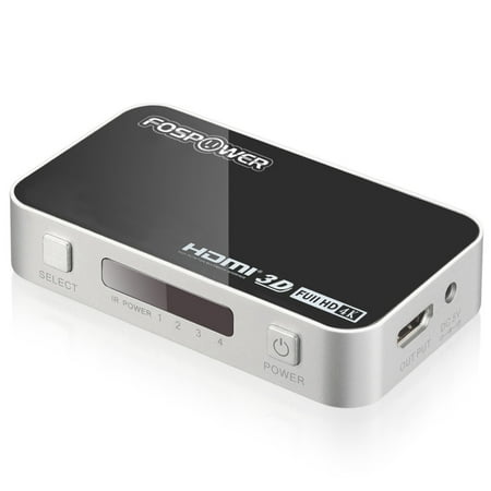 FosPower 2016 Edition 4×1 HDMI Switcher 4 Port Switch Splitter with IR Remote 3D 4Kx2K 1080p FosPower 2016 Edition 4×1 HDMI Switcher 4 Port Switch Splitter with IR Remote 3D 4Kx2K 1080p