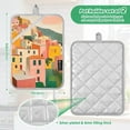 thumbnail image 6 of Yayeee Pot Holders Kitchen Heat Resistant with Pocket 7"x9.8" Cotton Oven Cooking Hot Pads, Pink Cityscape Painting, 6 of 7