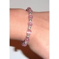 thumbnail image 3 of Hidden Hollow Beads Pink Cats Eye Awareness Bracelet, Silver Plated w/ 2 Extension Rings, 8 mm Beads, 3 of 5