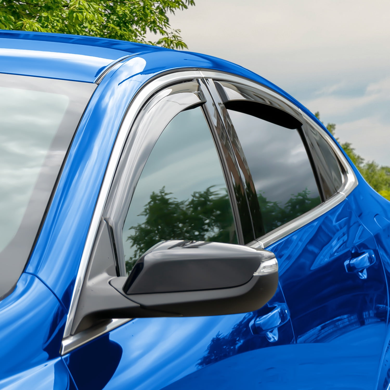 Goodyear Shatterproof In-Channel Window Deflectors for Chevrolet (Chevy) Malibu 2016-2025, Rain Guards, Window Visors for Cars, Vent Deflector, Car Accessories, 4 pcs - GY003478
