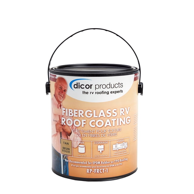 Recubrimiento para Techo de Fibra de Vidrio para RV Dicor RP-FRCT-1 Beige Duradero