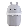 thumbnail image 3 of Cute Mini Desk Trash Can With Lid Small Waste Basket For Bedroom Office Bathroom Multi Functional Garbage Container Home Decor, 3 of 6