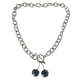 thumbnail image 1 of Collar creativo de cereza negra estilo hip-hop con cadena para clavícula y colgante para el cuello., 1 of 5