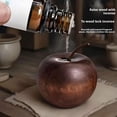 thumbnail image 4 of Apple Shaped Aromatherapy Diffuser Wood, Vintage Carved Wood Home Decor B1P, 4 of 7