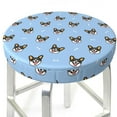 thumbnail image 3 of KLL Corgi Dog Round Bar Chair Cushion Cover 12 inch ,Bar Stool Protector with Elastic, Soft Washable, 3 of 6