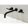 thumbnail image 2 of Kingston Brass KS8050DKL Kaiser Two-Handle 3-Hole Wall Mount Roman Tub Faucet in Matte Black, 2 of 7
