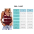 thumbnail image 5 of Camisa con tirantes finos y cuello en V para mujer, informal, holgada, transpirable, con estampado de rayas, para verano, 5 of 5