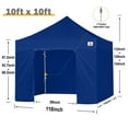 thumbnail image 5 of ABCCANOPY 10 ft x 10 ft Metal Pop-Up Commercial Canopy Tent with walls, Navy Blue, 5 of 8
