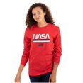 thumbnail image 3 of NASA Retro Worm Logo American Flag Long Sleeve TShirt Men Women Brisco Brands M, 3 of 6