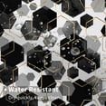 thumbnail image 6 of Black Shower Curtain, Black Grey Abstract Geometric Modern Grid Pattern Minimalist Bath Curtains Waterproof Fabric with Hooks for Home Decor, 72Wx78H, 6 of 6