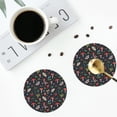 thumbnail image 5 of Disketp Forest Flora And Insects Funny Coasters,4 Pcs Leather Coasters With Holder, Perfect Housewarming Hostess Gifts,Protect Furniture From Water Marks Scratch And Damage, 5 of 9